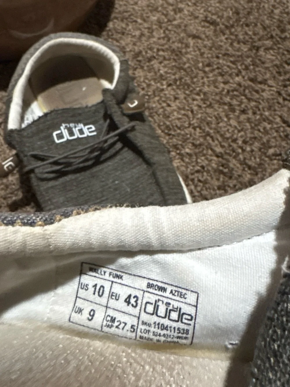 Hey Dude Men's Casual Slip-On Shoes - Charcoal Gray with White Sole